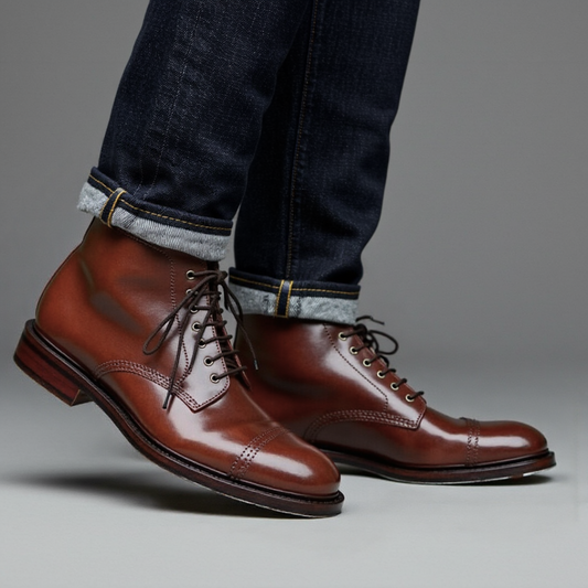 Botas de couro para homem