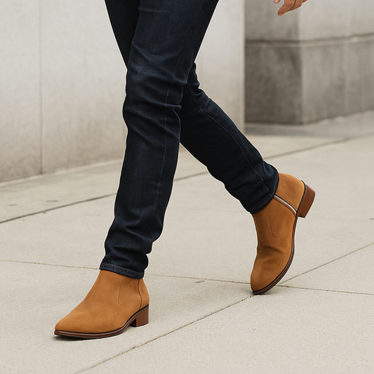 Botas curtas de camurça para homem